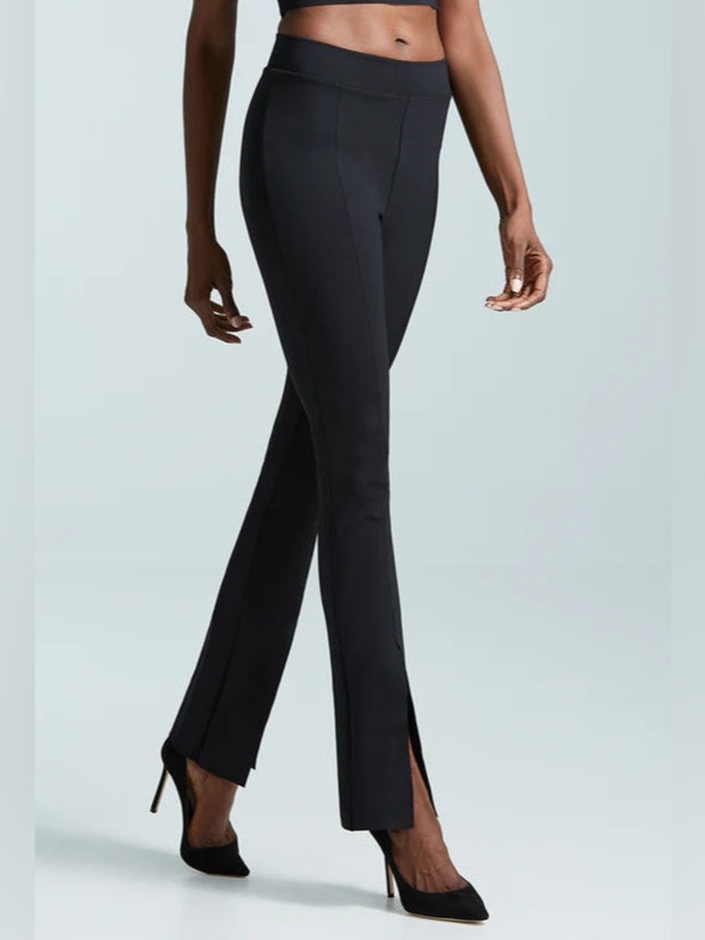 Commando Neoprene Split Front Pant in Black